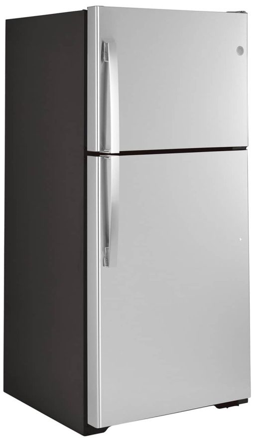 GE 21.9 Cu. Ft. Fingerprint Resistant Stainless Steel Garage Ready Top-Freezer Refrigerator - Image 4