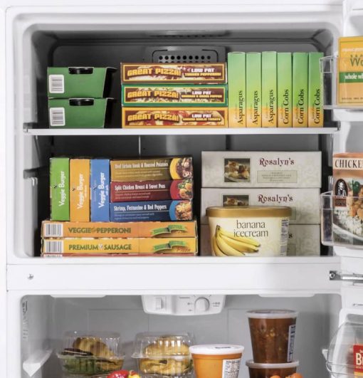 GE 21.9 Cu. Ft. Fingerprint Resistant Stainless Steel Garage Ready Top-Freezer Refrigerator - Image 8