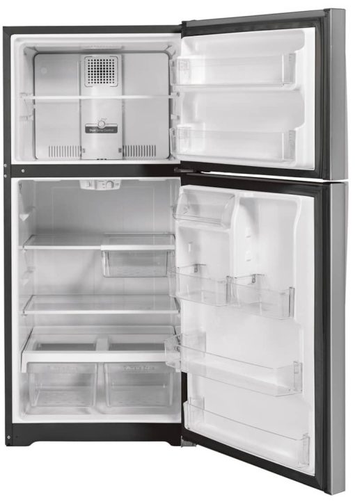 GE 21.9 Cu. Ft. Fingerprint Resistant Stainless Steel Garage Ready Top-Freezer Refrigerator - Image 2