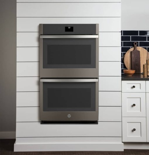 GE 30" Slate Built-In Smart Self-Clean Convection Double Wall Oven With Never Scrub Racks - Image 6