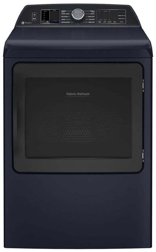 GE Profile 7.3 Cu. Ft. Sapphire Blue Smart Gas Dryer With Fabric Refresh