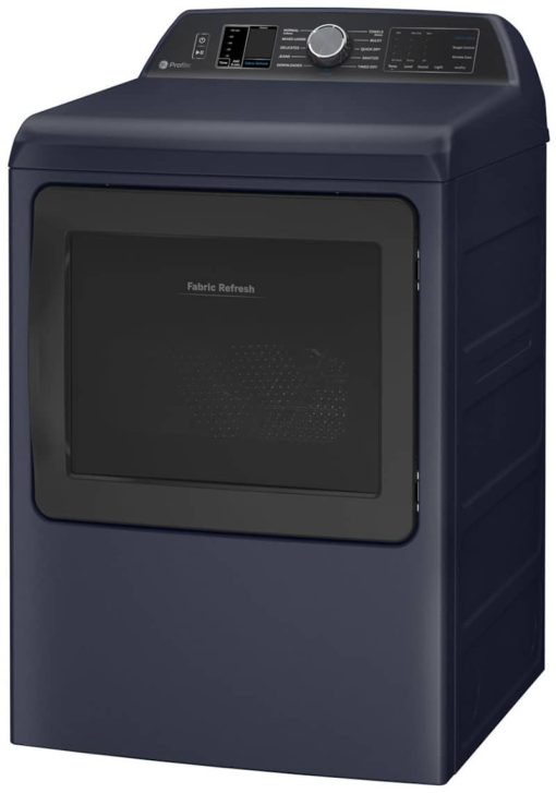 GE Profile 7.3 Cu. Ft. Sapphire Blue Smart Gas Dryer With Fabric Refresh - Image 3