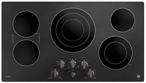 GE Profile ADA 36" Black Stainless Knob Control Electric Cooktop