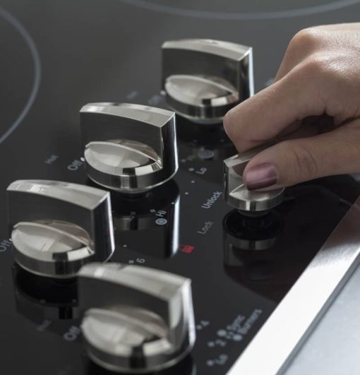 GE Profile ADA 36" Black Stainless Knob Control Electric Cooktop - Image 12
