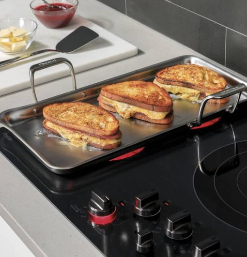 GE Profile ADA 36" Black Stainless Knob Control Electric Cooktop - Image 16