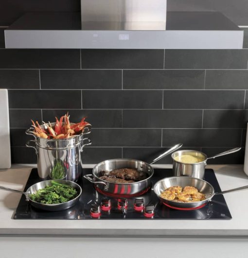 GE Profile ADA 36" Black Stainless Knob Control Electric Cooktop - Image 17