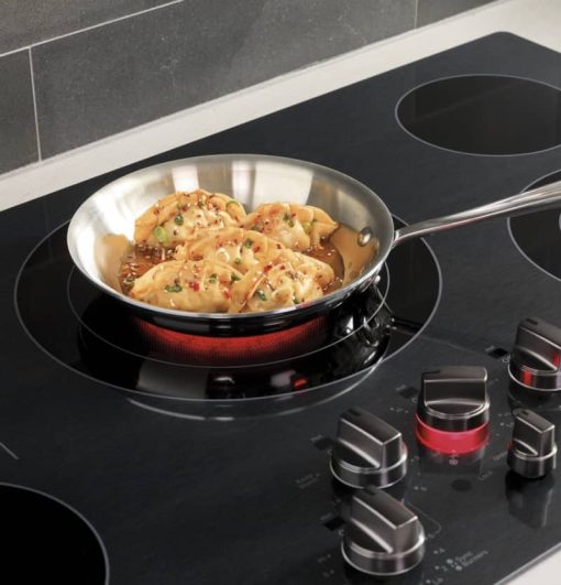 GE Profile ADA 36" Black Stainless Knob Control Electric Cooktop - Image 15