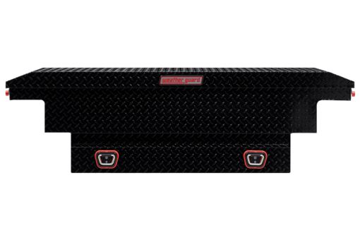 Weather Guard Saddle Truck Tool Box Aluminum Compact Low Profile Black - Image 3