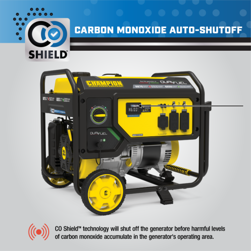 Champion Generator  Dual Fuel Portable with CO Shield 5500 Watt - Image 6