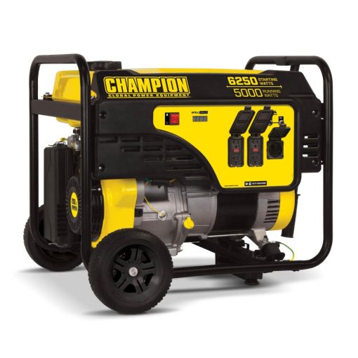 Champion 5000-Watt Portable Generator with Wheel Kit and Extension Cord - Image 6