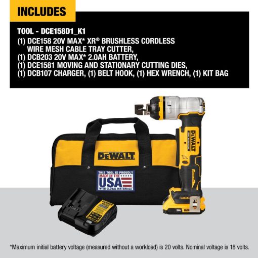 DEWALT 20V MAX XR Wire Mesh Cable Tray Cutter Brushless Cordless - Image 13