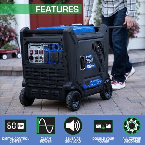 DuroMax Generator Dual Fuel Digital Inverter Hybrid Portable 9000 Watt - Image 3