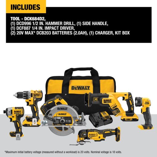 20V MAX* XR® 6-Tool Compact Combo Kit - Image 2