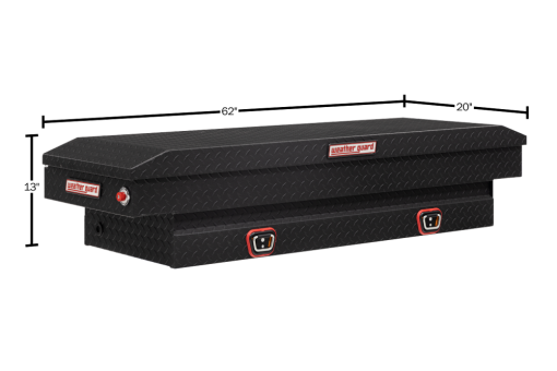 Weather Guard Saddle Truck Tool Box Aluminum Compact Matte Black - Image 5