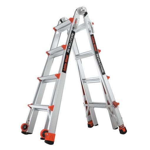 Revolution M17 Aluminum Type 1A 300lb Rated Telescoping Multi-Position Ladder with Ratchet Leg Leveler - Image 3
