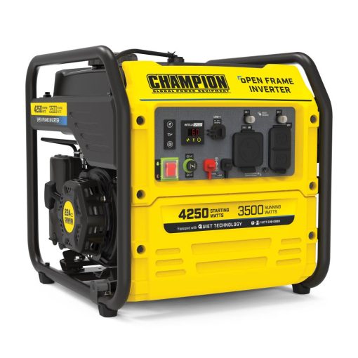 Champion 4250-Watt RV Ready Open Frame Inverter Generator with Quiet Technology and Cold Start Technology, CARB Compliant
