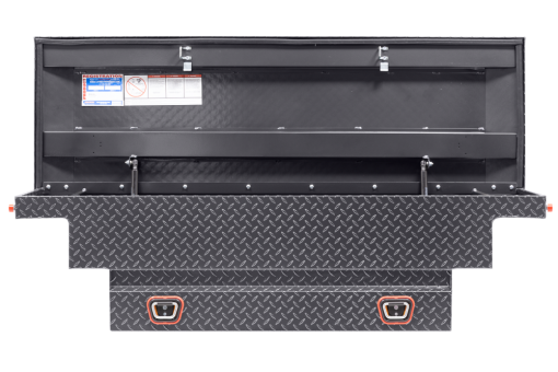 Weather Guard Saddle Truck Tool Box Aluminum Low Profile Gunmetal Gray - Image 2