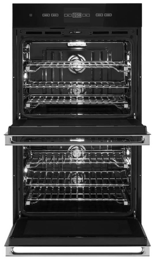 JennAir NOIR 30" Floating Glass Black Double Wall Oven With V2 Vertical Dual-Fan Convection - Image 2