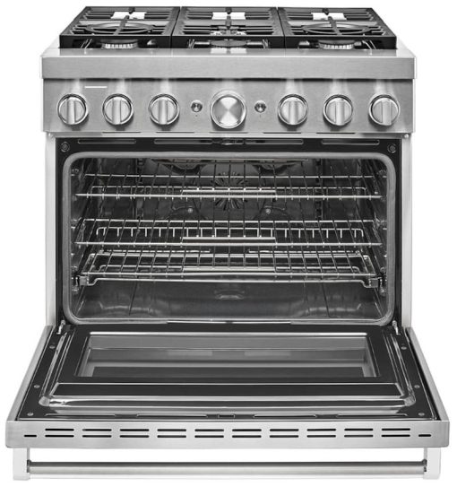 KitchenAid 36'' Stainless Steel Smart Commercial-Style Dual Fuel Range With 6 Burners - Image 2