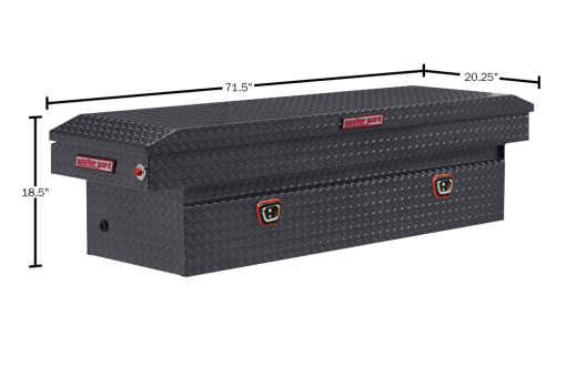 Weather Guard Saddle Truck Tool Box Aluminum Full Standard Gunmetal Gray - Image 5