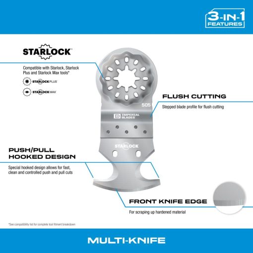 Imperial Blades Starlock™ Multi-Knife 3-IN-1 Features, 100pc - Image 2