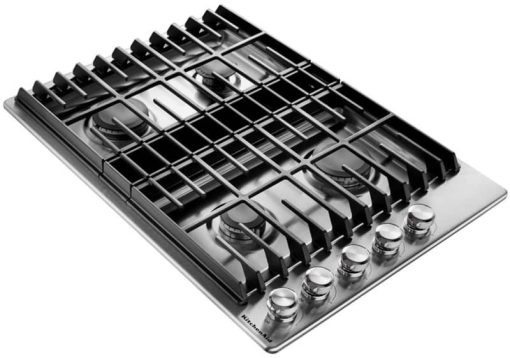 KitchenAid 30" Stainless Steel 4 Burner Gas Downdraft Cooktop - Image 3