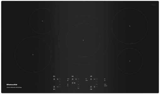 KitchenAid 36" Black 5-Element Sensor Induction Cooktop