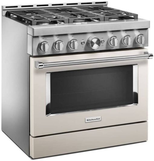 KitchenAid 36" Milkshake Smart Commercial-Style Gas Range With 6 Burners - Image 5
