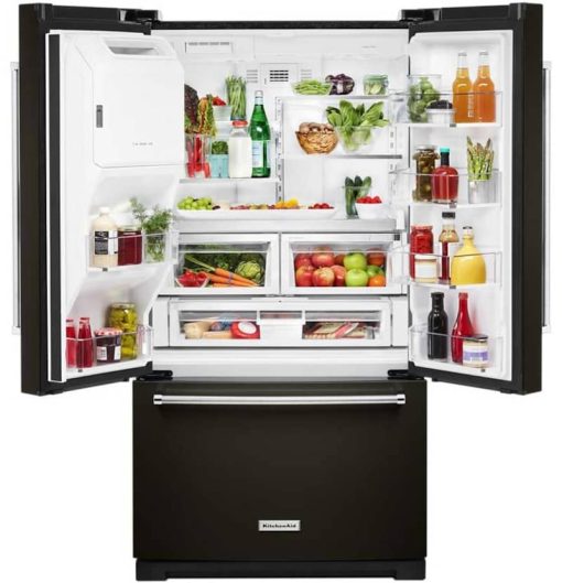 KitchenAid 36" PrintShield Black Stainless Steel French Door Refrigerator With Exterior Ice And Water - Image 3