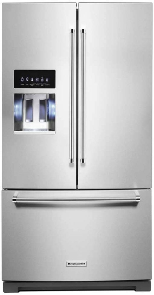 KitchenAid 36" PrintShield Stainless Steel French Door Refrigerator With Exterior Ice And Water
