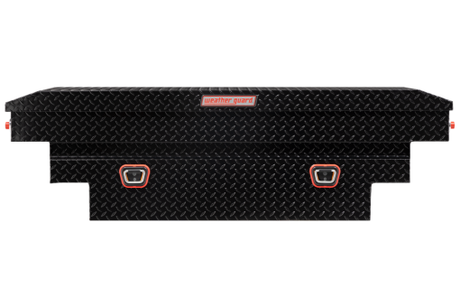 Weather Guard Saddle Truck Tool Box Aluminum Compact Deep Gloss Black - Image 3
