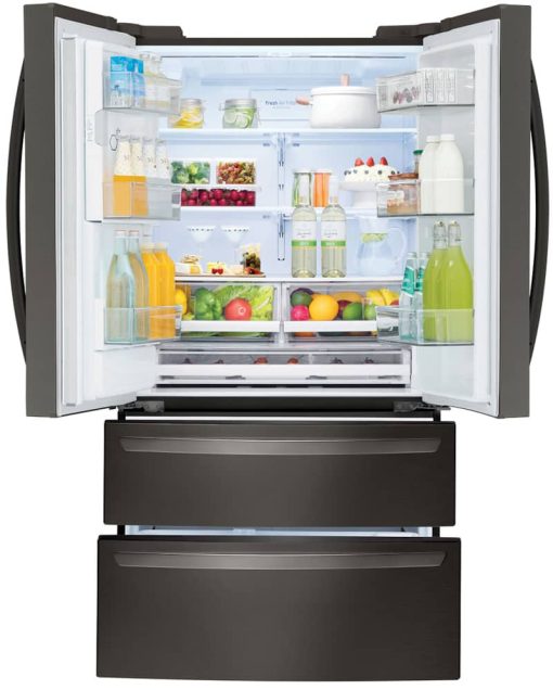 LG 28 Cu. Ft. Black Stainless Steel Smart Wi-Fi Enabled 4-Door French Door Refrigerator - Image 2
