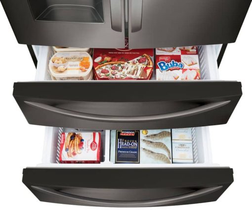 LG 28 Cu. Ft. Black Stainless Steel Smart Wi-Fi Enabled 4-Door French Door Refrigerator - Image 8