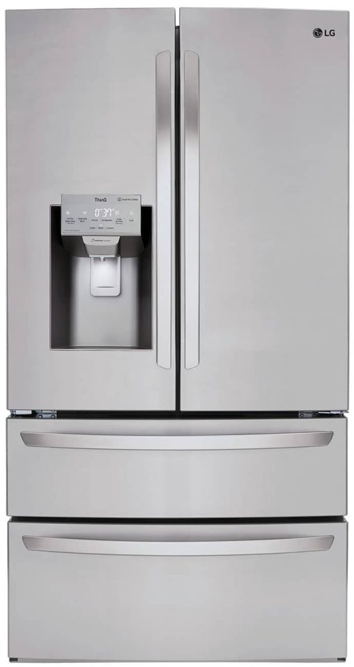 LG 28 Cu. Ft. PrintProof Stainless Steel Smart WiFi Enabled 4-Door French Door Refrigerator -