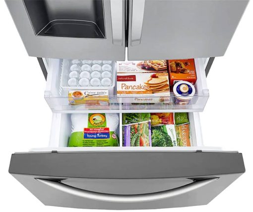 LG 24.5 Cu. Ft. Print Proof Stainless Steel Smart French Door Refrigerator With Craft Ice - Image 6
