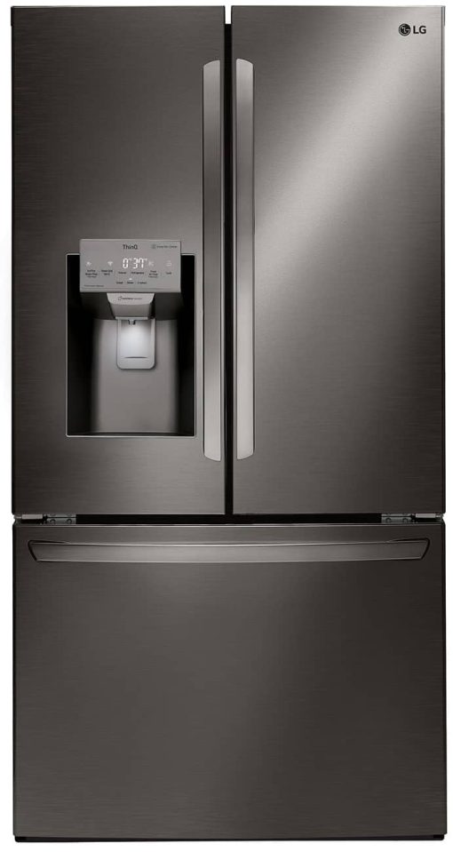 LG 26.2 Cu. Ft. PrintProof Black Stainless Steel Smart Wi-Fi Enabled French Door Refrigerator