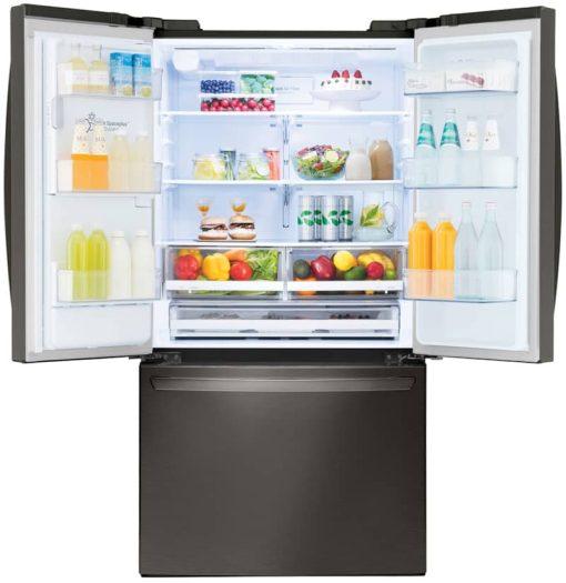 LG 26.2 Cu. Ft. PrintProof Black Stainless Steel Smart Wi-Fi Enabled French Door Refrigerator - Image 2