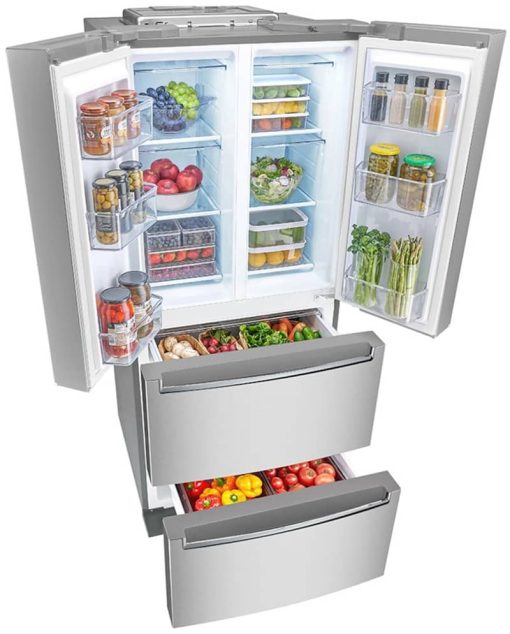 LG 14.3 Cu. Ft. Platinum Silver Kimchi/Specialty Food 4Door French Door Refrigerator - - Image 7