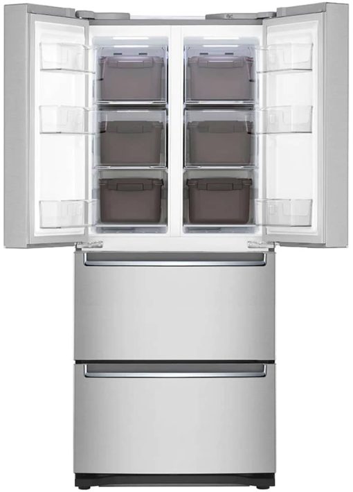 LG 14.3 Cu. Ft. Platinum Silver Kimchi/Specialty Food 4Door French Door Refrigerator - - Image 3
