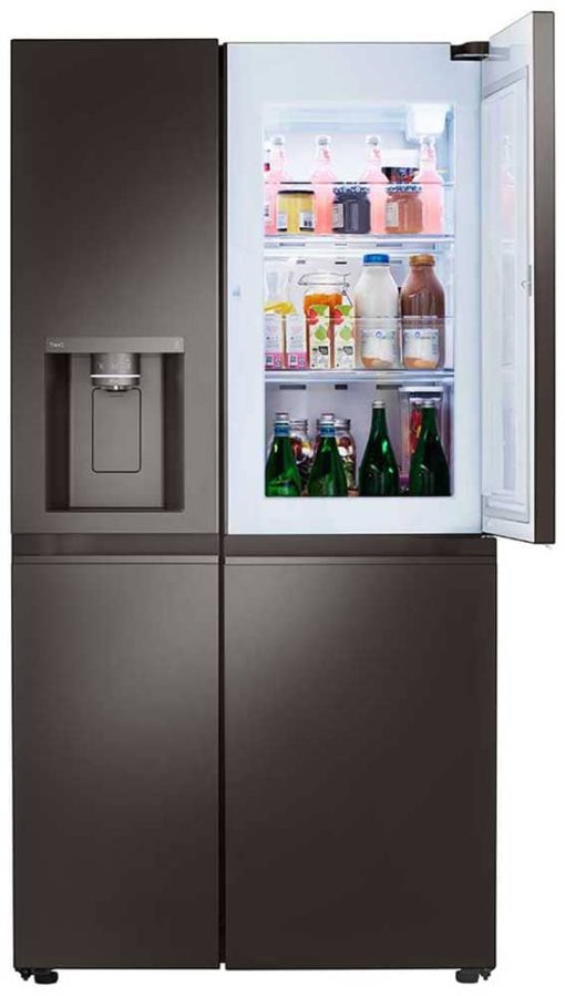 LG ADA 27 Cu. Ft. PrintProof Black Stainless Steel Side-By-Side Door-In-Door Refrigerator With Craft Ice - Image 3