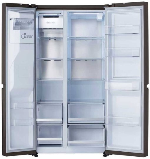 LG ADA 27 Cu. Ft. PrintProof Black Stainless Steel Side-By-Side Door-In-Door Refrigerator With Craft Ice - Image 2