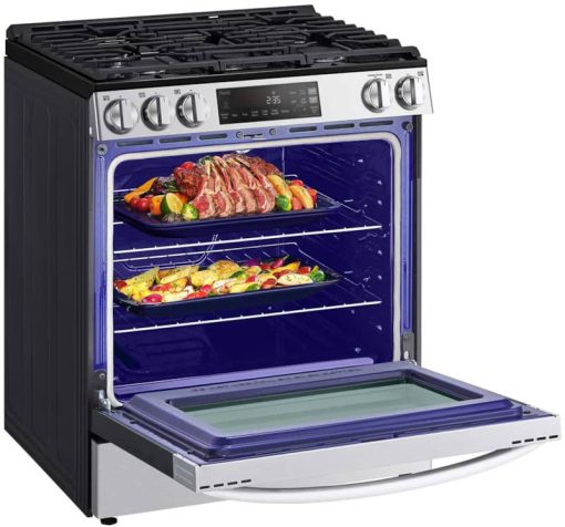 LG 5.8 Cu. Ft. PrintProof Stainless Steel Smart Wi-Fi Enabled Slide-In Gas Range With EasyClean - Image 9
