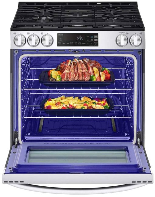 LG 5.8 Cu. Ft. PrintProof Stainless Steel Smart Wi-Fi Enabled Slide-In Gas Range With EasyClean - Image 3