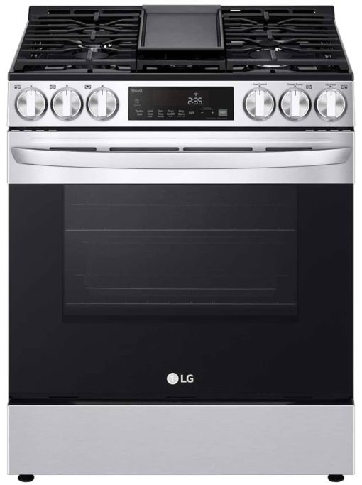 LG 5.8 Cu. Ft. PrintProof Stainless Steel Smart Wi-Fi Enabled Slide-In Gas Range With Air Fry & EasyClean