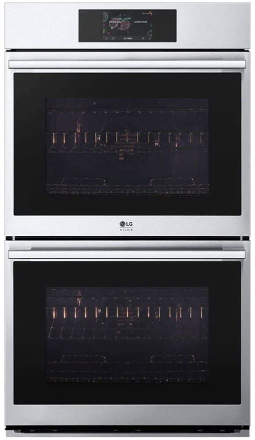 LG STUDIO 9.4 Cu. Ft. Stainless Steel Electric Double Wall Oven With Air Fry & Steam Sous Vide