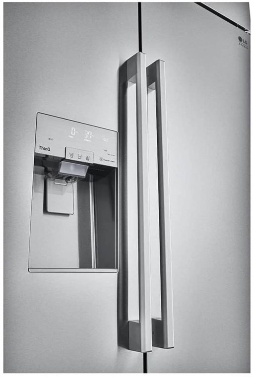LG STUDIO 26 Cu. Ft. Stainless Steel Smart Built-In Side-By-Side Refrigerator With Ice & Water Dispenser - Image 9