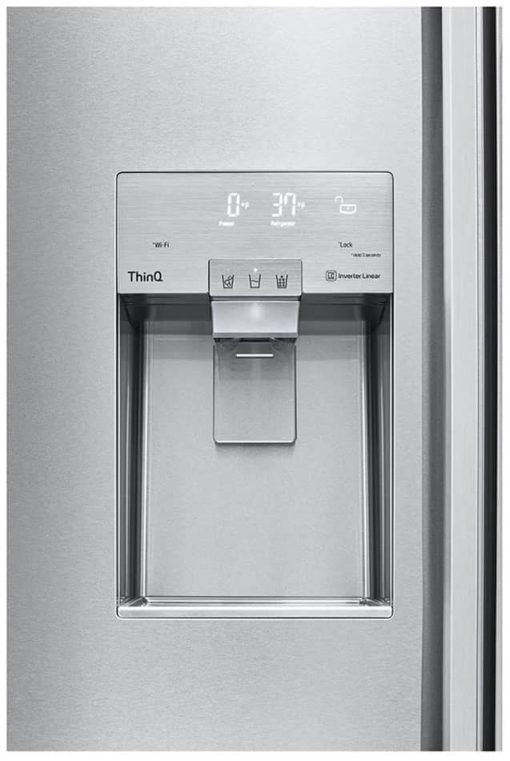 LG STUDIO 26 Cu. Ft. Stainless Steel Smart Built-In Side-By-Side Refrigerator With Ice & Water Dispenser - Image 8