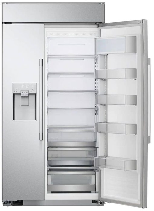 LG STUDIO 26 Cu. Ft. Stainless Steel Smart Built-In Side-By-Side Refrigerator With Ice & Water Dispenser - Image 3