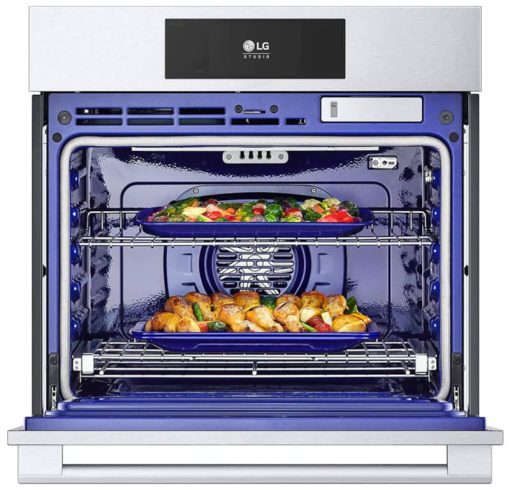 LG STUDIO 4.7 Cu. Ft. PrintProof Stainless Steel Smart InstaView Electric Built-In Single Wall Oven With Air Fry & Steam Sous Vide - Image 2