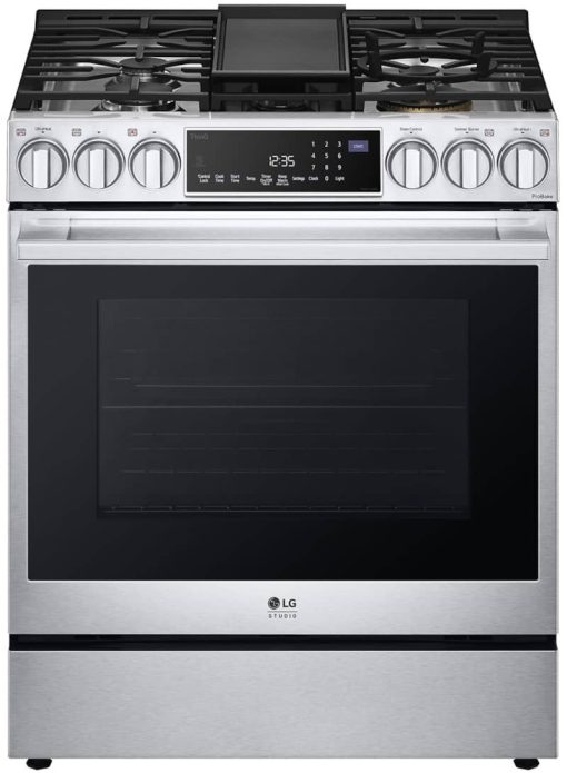 LG STUDIO 6.3 Cu. Ft. Stainless Steel Smart Wi-Fi Slide-In Gas Range With ProBake Convection And EasyClean